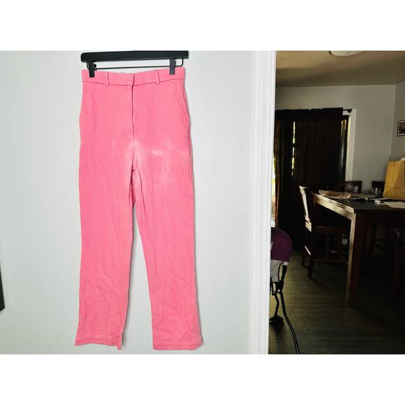 THEBE MAGUGU Pink Straight Leg Trousers Pants Size Medium - Picture 1 of 8